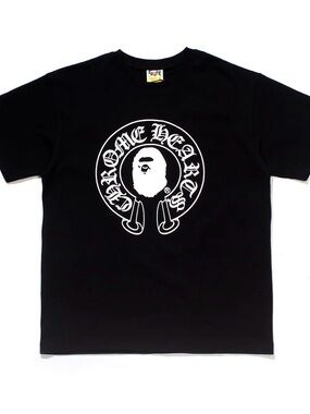 Chrome Hearts Black Tee with White Logo Crest